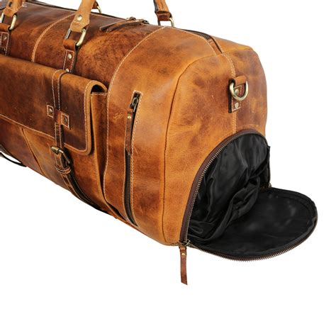 Leather Duffel Bags For Men And Women 24 Inch Full Grain Etsy
