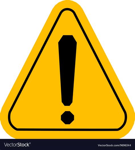 Warning Icons In Yellow Triangle Exclamation Vector Image