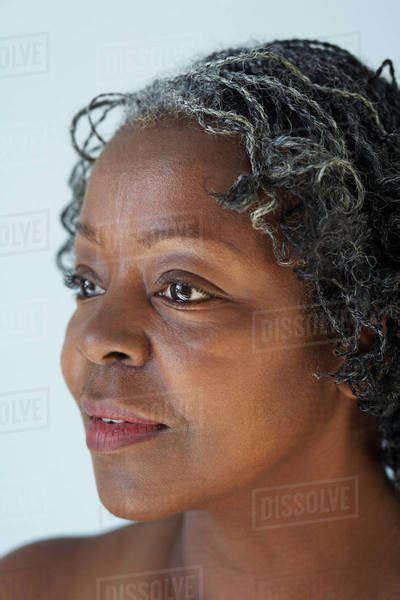 Close Up Of Senior African Woman Stock Photo Dissolve