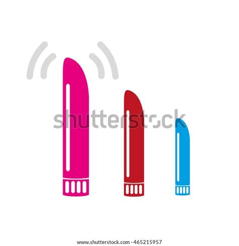 three color vibrate dildo sex toy stock vector royalty free 465215957