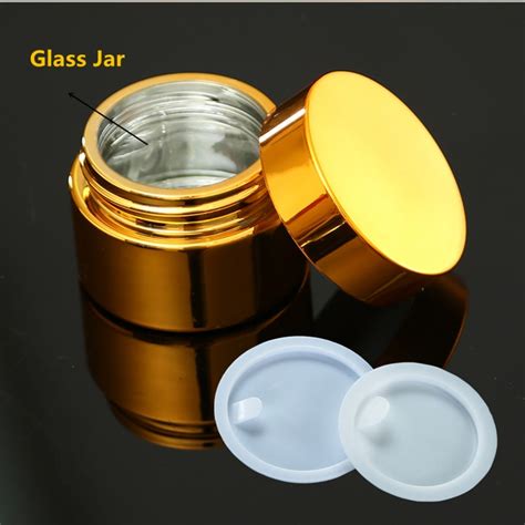 Buy 6ps High Quality 5g 10g30g 50g Empty Uv Plating Golden Silver Glass