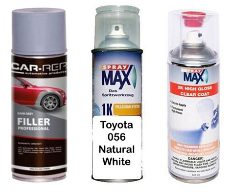 Auto Touch Up Paint For Toyota 056 Natural White Plus 2k Clear Coat