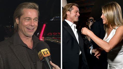 Brad Pitt Reacts To His Reunion With Jennifer Aniston Exclusive Youtube