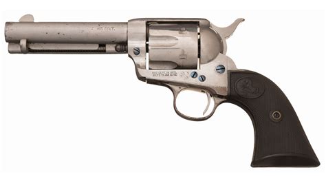 Nickel Plated First Generation Colt Single Action Army Revolver Rock