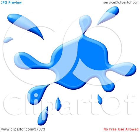 Clipart Illustration Of A Blue Paint Splatter By Prawny 37373