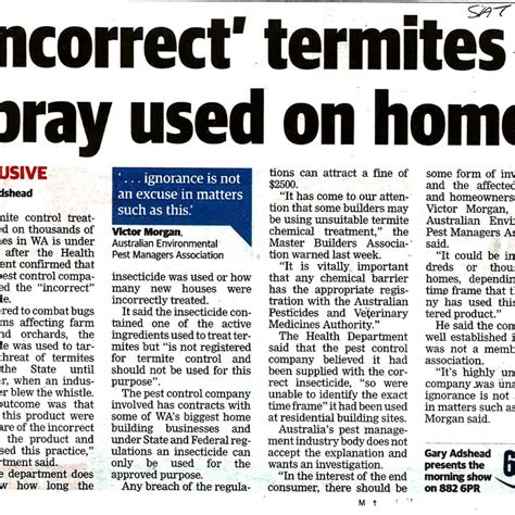 Example of newspaper article template download. Pest Control News | Perth pest control news