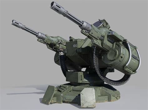 Turret Textured 3d Cgtrader