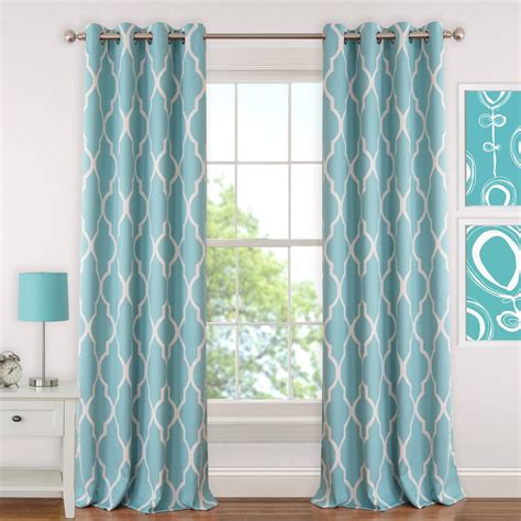 Aqua Blue Blackout Curtains