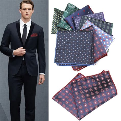 Men Pocket Square Handkerchief Jacquard Fashion For Business Groom Suit