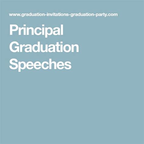 Principal Graduation Speeches Graduation Speech Preschool Graduation