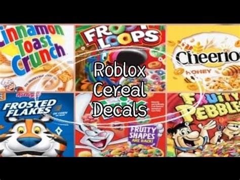 Roblox Cereals Decals Code Bloxburg Royale High F X Btools