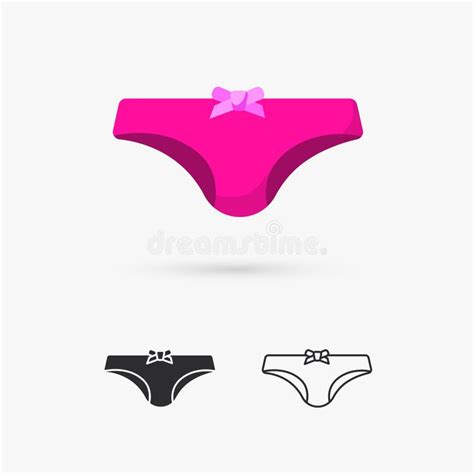 Pink Panties With Bow Lady`s Lingerie Stock Vector Illustration Of Panties Glamour 93005597