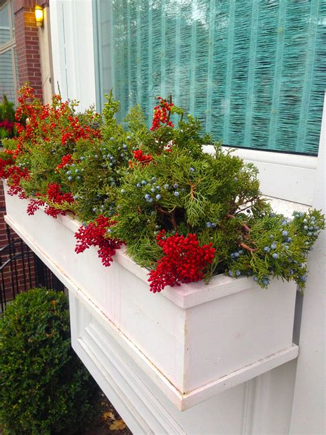 Winter Window Box Decor Designed And Installed By Brent Riechers