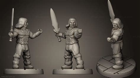 Figurines Heroes Monsters And Demons Barbarian Swordsman STKM 0423