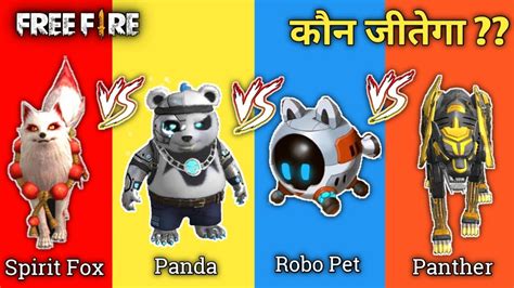 Panda Vs Panther Vs Spirit Fox Vs Robo Pet Biggest Pet
