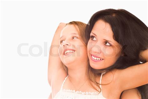 Mutter Mit Ihrer Tochter Stock Bild Colourbox
