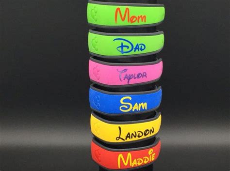 Custom Disney Magic Band Decals Glossy Or Glitter Decal Etsy