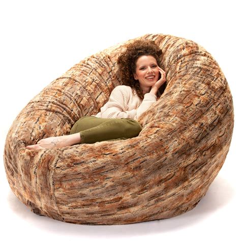 Jaxx 6 Foot Cocoon Large Bean Bag Chair For Adults Premium Luxe Faux