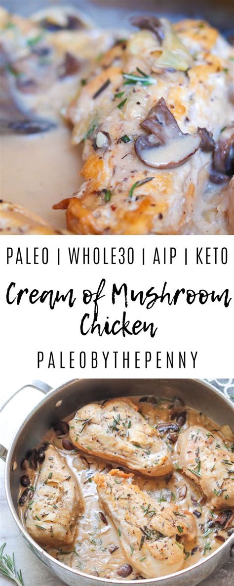 Cook, stirring occasionally, until the liquid has evaporated, about 4 cream of chicken and rice florentine. Cream of Mushroom Chicken - Paleo by the Penny | Recipe ...