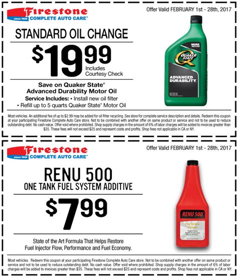 We've been providing the right solutions since 1926, one customer at a time. Firestone Oil Change Coupon January 2019 - Car Detailing ...