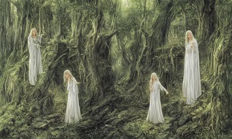 Galadriel In Lothlórien Art By Alan Lee And Brothers Stable