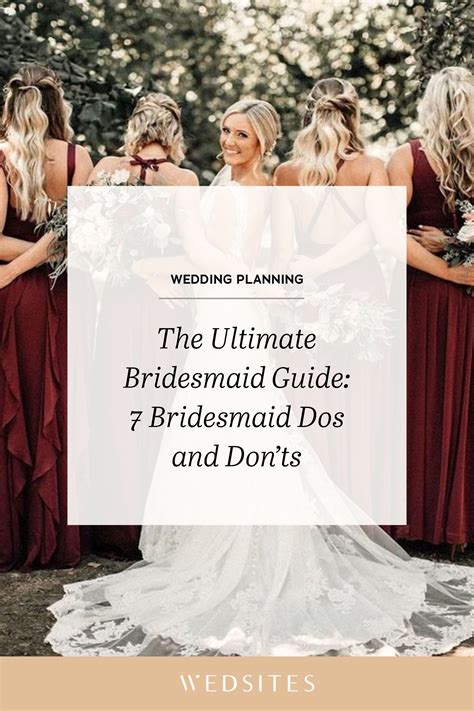 The Ultimate Bridesmaid Guide: 7 Bridesmaid Dos and Don'ts | Bridesmaid etiquette, Bridesmaid ...