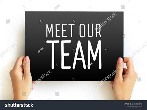 Meet Our Team Text On Card Stock Photo 2183503849 Shutterstock