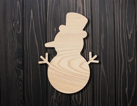 Snowman wood cutout Multiple Sizes Laser Cut Snowman | Etsy
