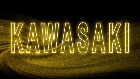 Kawasaki Gold Glitter Lettering Kawasaki Tourism And Travel Creative