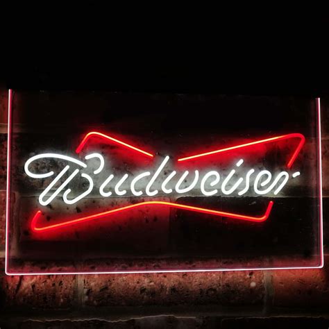 Budweiser Classic Beer Bar Decoration T Dual Color Led Neon Sign St6