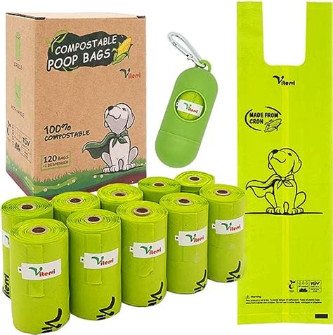 Compostable Dog Poop Bags Extra Thick Strong 100 Leak Proof Doggie