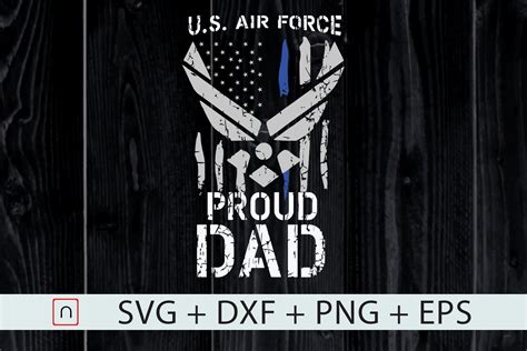 Proud Dad Us Air Force Svgfather Day By Novalia Thehungryjpeg