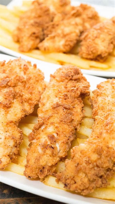 The outside is crispy & the meat is moist & tender. Buttermilk Chicken Tenders Recipe | Recipe | Buttermilk fried chicken tenders, Chicken tender ...