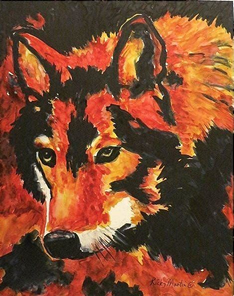 Art Wolf Portrait Sold From Exhibit Entries By Artist Ulrike Ricky