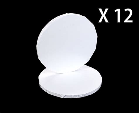 4096q12 8 Inch White Cake Drum Round 12 Inch Thick Coated