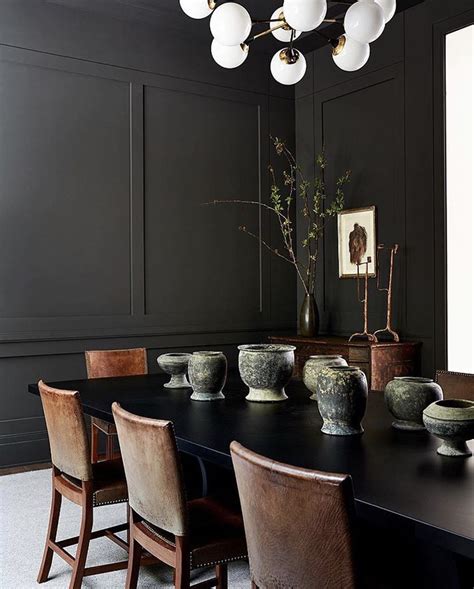 Pin by Jennifer Kirk on Dining room | Black dining room, Modern dining room, Dining room design