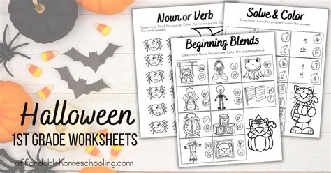 Free Printable Halloween Worksheets For First Grade