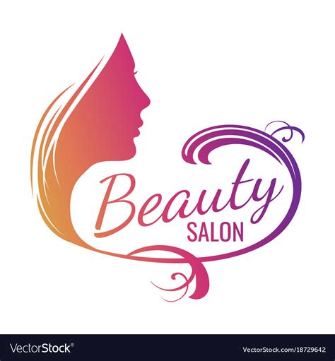 Beautiful Female Face Portrait Beauty Salon Vector Image