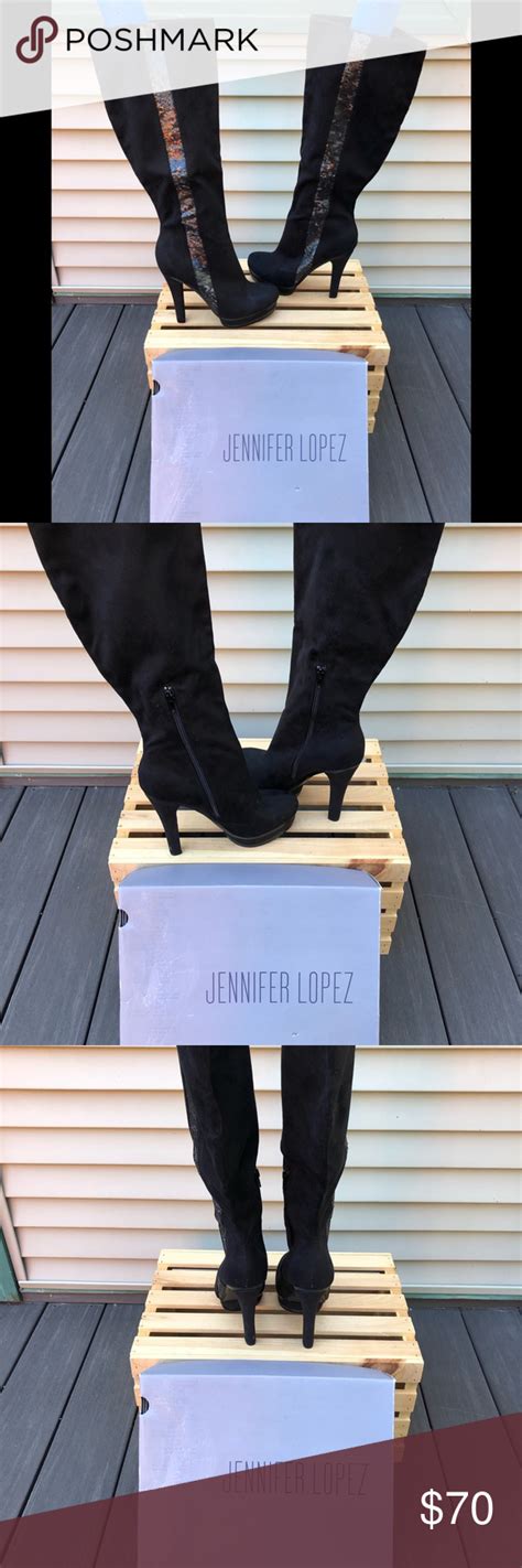 Jlo Malina Black Boots Excellent Condition Never Worn High Black Boots