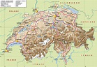 Mapa Suiza Fisico - Mapa Fisico