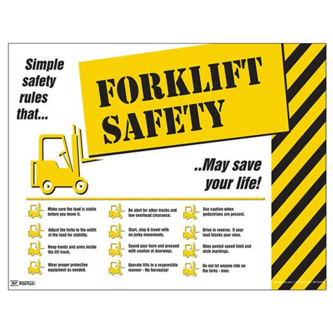 Safety Poster Forklift Safety Simple Safety Rules Cs701611