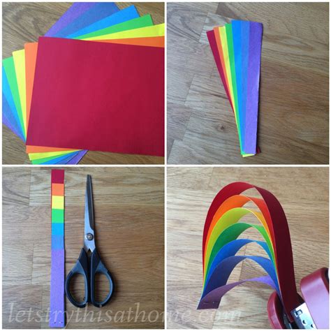 Paper Rainbow Craft Letstrythisathome Rainbow Crafts Spring Crafts