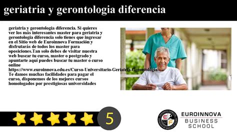 diferencia entre geriatria y gerontologia encuentra la diferencia