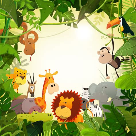 Jungle Animals Cartoon Images Jungle Cartoon Animals Vector Clipart