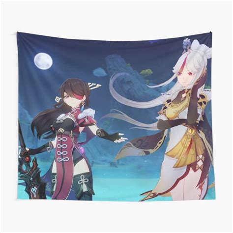 Ningguang And Beidou Genshin Impact Tapestry For Sale By Chaminho Redbubble