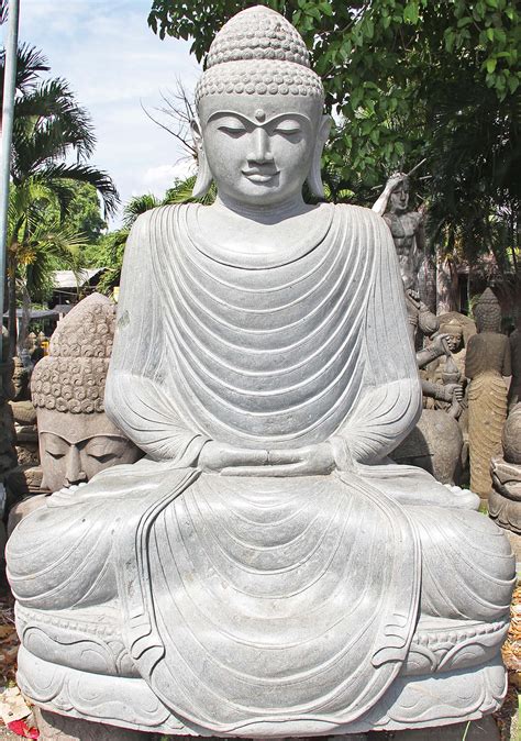 Stone Big Seated Meditating Buddha Statue 98 96ls151 Hindu Gods