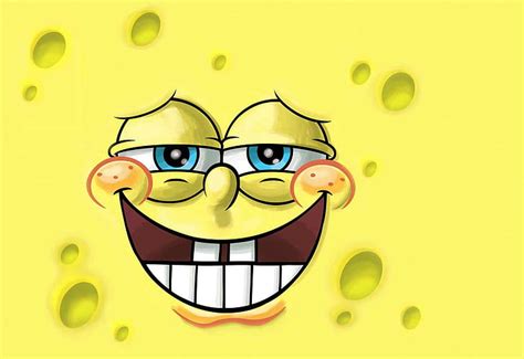 Hd Wallpaper Cartoons Spongebob Yellow Background Tooth Face