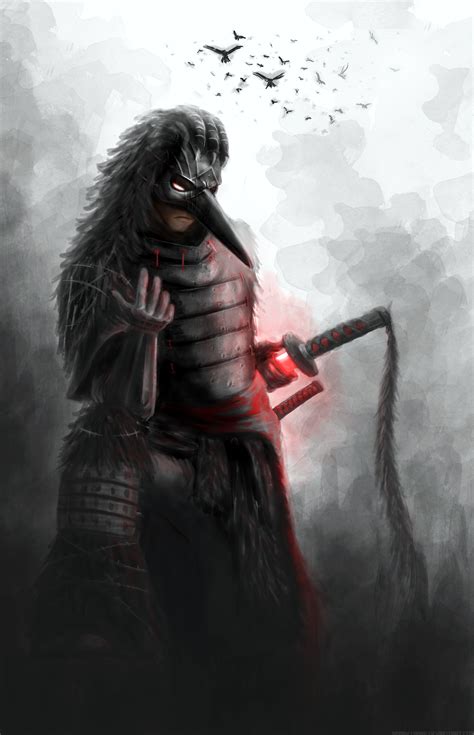 Tengu Crow Dark Samurai By Sparkyhawk On Deviantart