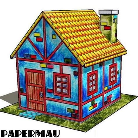 Papermau Simple Miniature House Paper Model By Paperm
