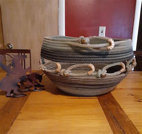 Lariat Rope Basket Etsy